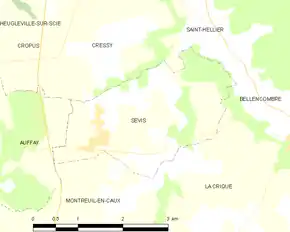 Poziția localității Sévis