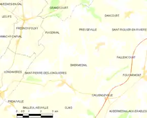 Poziția localității Smermesnil