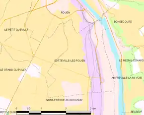 Poziția localității Sotteville-lès-Rouen
