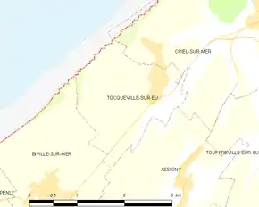 Poziția localității Tocqueville-sur-Eu