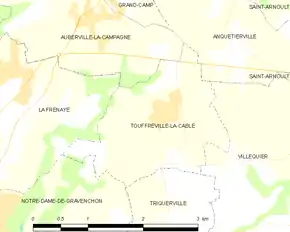 Poziția localității Touffreville-la-Cable