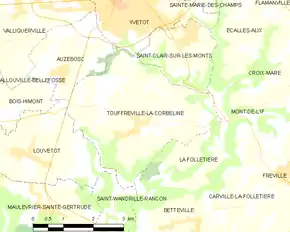 Poziția localității Touffreville-la-Corbeline