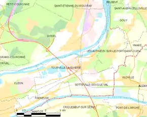 Poziția localității Tourville-la-Rivière