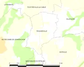 Poziția localității Triquerville