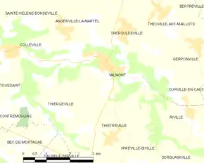 Poziția localității Valmont