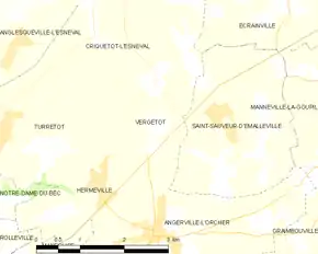 Poziția localității Vergetot