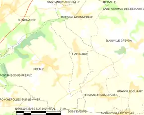 Poziția localității La Vieux-Rue