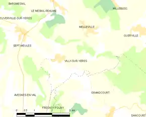 Poziția localității Villy-sur-Yères