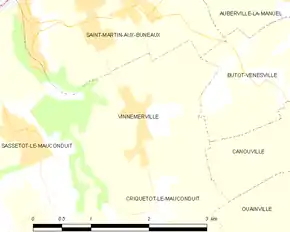 Poziția localității Vinnemerville