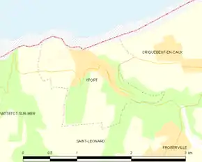 Poziția localității Yport