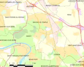 Poziția localității Savigny-le-Temple