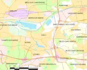 Poziția localității Torcy