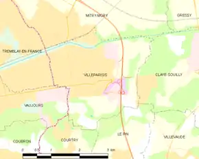 Poziția localității Villeparisis