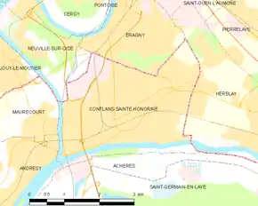 Poziția localității Conflans-Sainte-Honorine