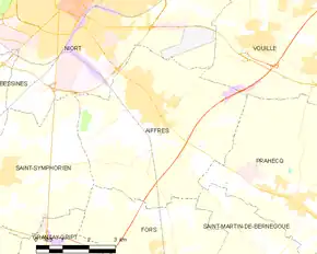 Poziția localității Aiffres