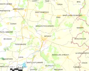 Poziția localității Airvault