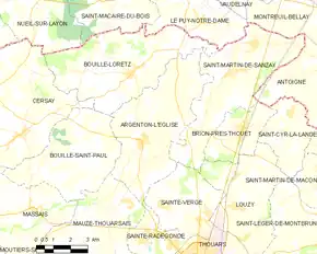 Poziția localității Argenton-l'Église