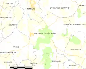 Poziția localității Beaulieu-sous-Parthenay