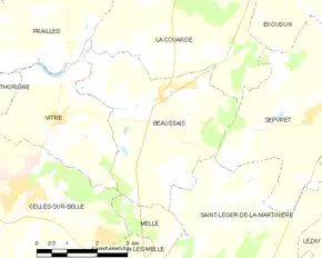 Poziția localității Beaussais