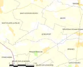Poziția localității Le Bourdet