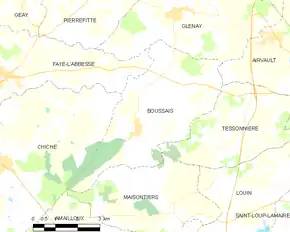 Poziția localității Boussais