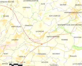 Poziția localității La Crèche