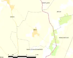 Poziția localității Brie