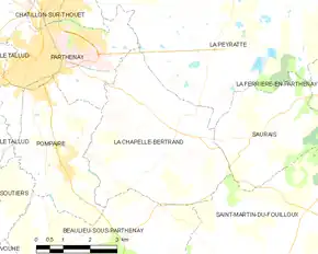 Poziția localității La Chapelle-Bertrand