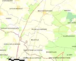 Poziția localității Prissé-la-Charrière