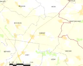 Poziția localității Chenay