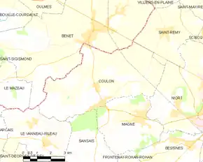 Poziția localității Coulon