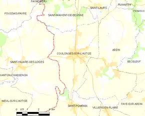 Poziția localității Coulonges-sur-l'Autize