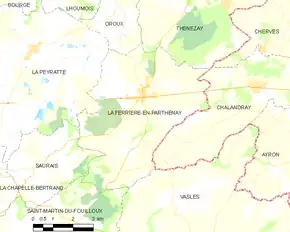 Poziția localității La Ferrière-en-Parthenay