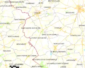 Poziția localității La Forêt-sur-Sèvre