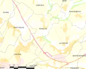 Poziția localității François