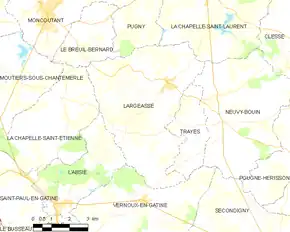Poziția localității Largeasse