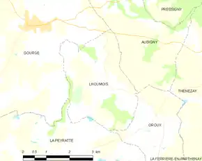 Poziția localității Lhoumois