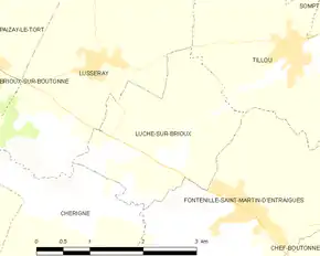Poziția localității Luché-sur-Brioux