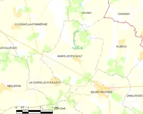 Poziția localității Mairé-Levescault