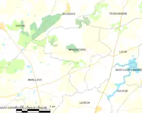 Poziția localității Maisontiers