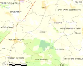 Poziția localității Marigny