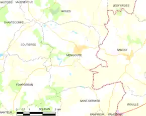 Poziția localității Ménigoute