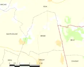 Poziția localității Messé