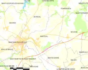 Poziția localității Nanteuil