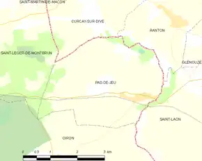 Poziția localității Pas-de-Jeu