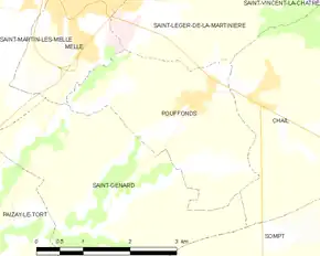 Poziția localității Pouffonds
