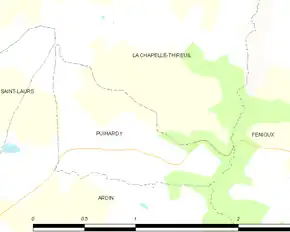 Poziția localității Puihardy