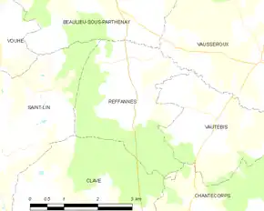 Poziția localității Reffannes