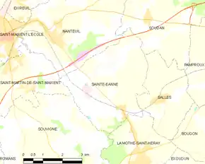 Poziția localității Sainte-Eanne