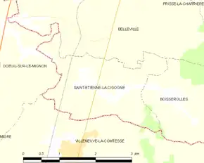 Poziția localității Saint-Étienne-la-Cigogne